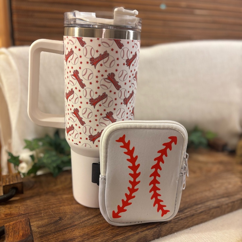 ⚾️ Baseball BUNDLE ⚾️ 40oz Tumbler & Zippered Pouch